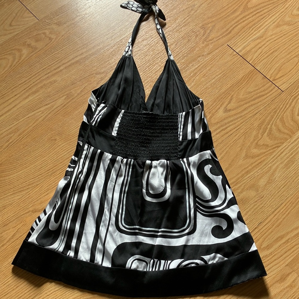bebe Black and White Halter Top - Picture 6 of 7